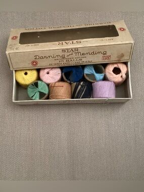 Vintage STAR Darning and Mending Cotton Assorted Pastel colors. Original. 10 c
